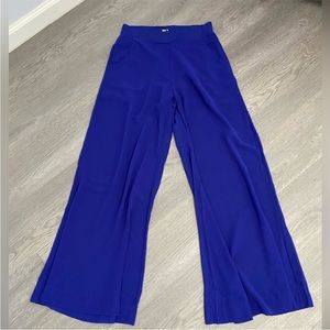 UNIQ Blue Palazzo Chiffon Wide Leg Pant Size Large